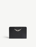 Zadig & Voltaire logo-embossed leather card holder, imported from the UK