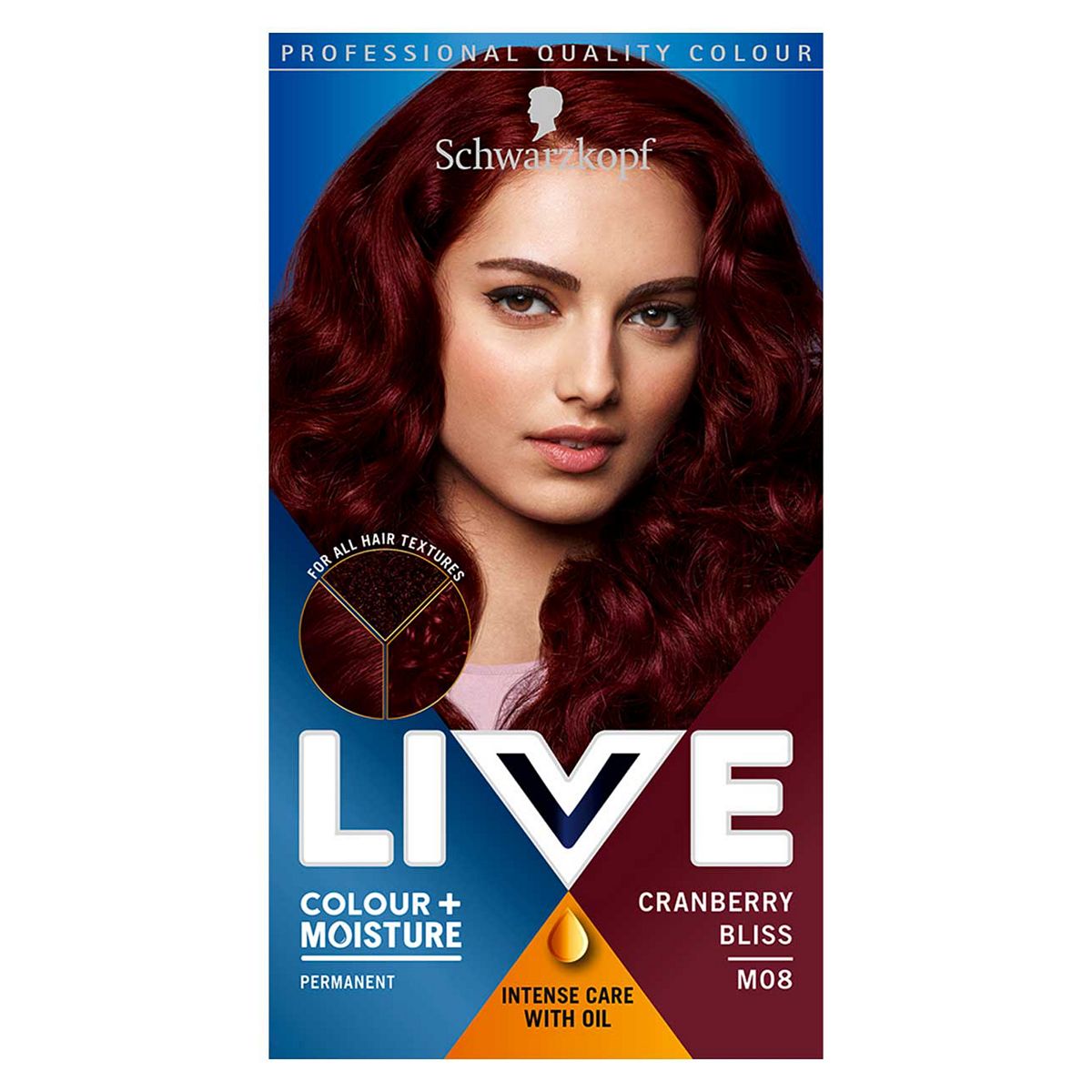 Schwarzkopf LIVE Colour + Moisture MO8 Cranberry Bliss Permanent Hair Dye GOODS Boots   