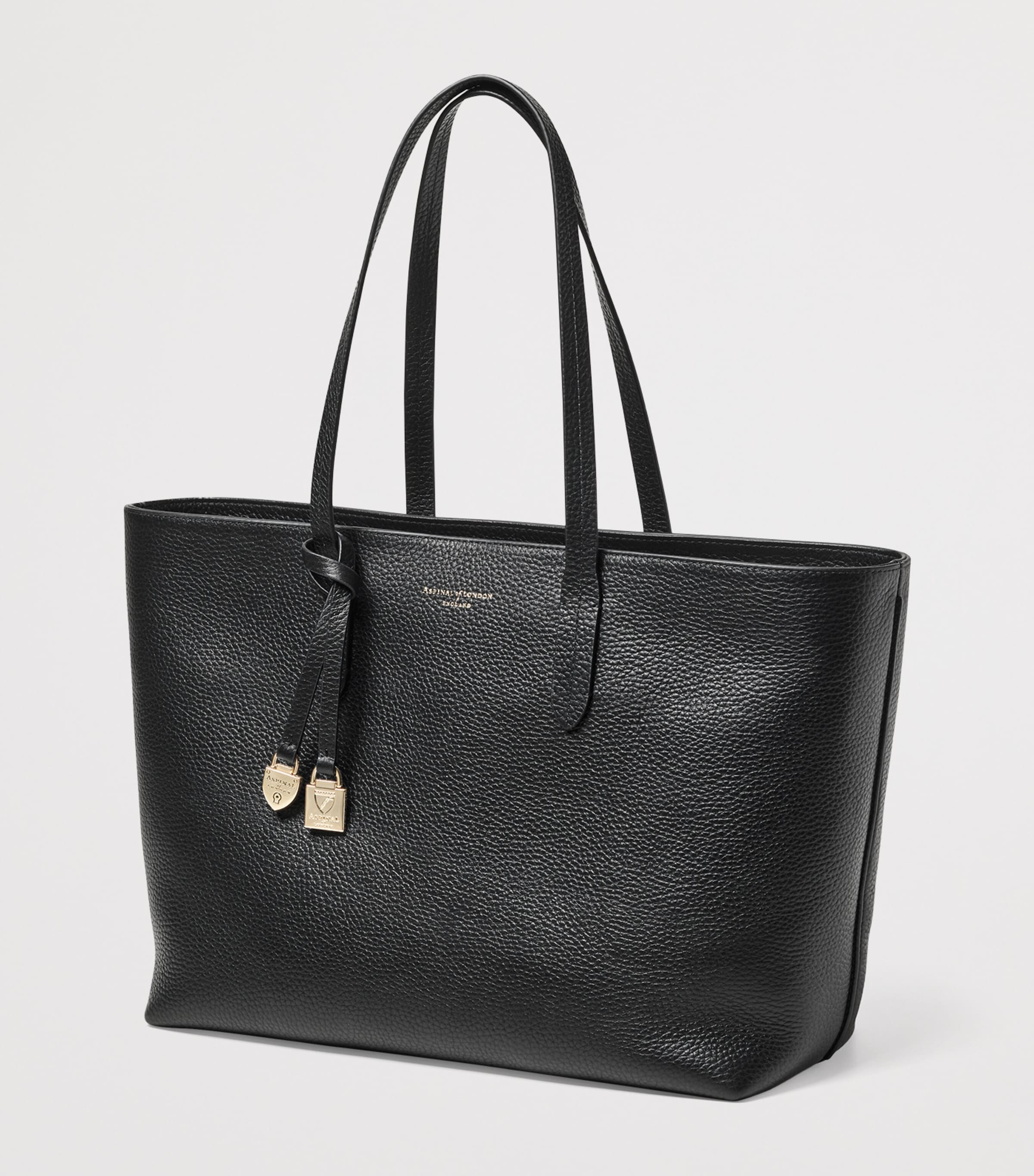 Aspinal of London East West tote bag leather - British product