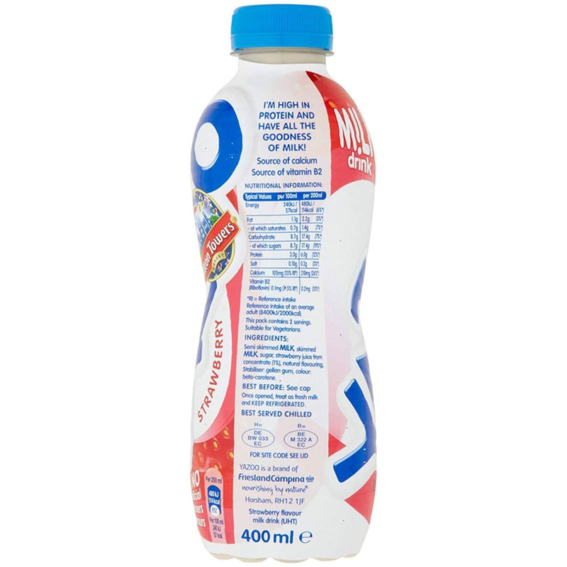 Yazoo strawberry milkshake 10 x 400ml (British brand)