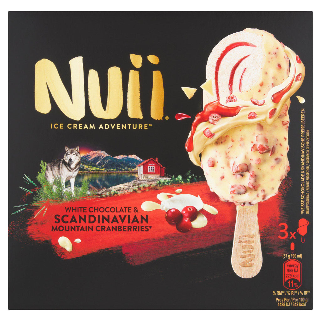 Nuii White Chocolate & Scandinavian Mountain Cranberries 201g