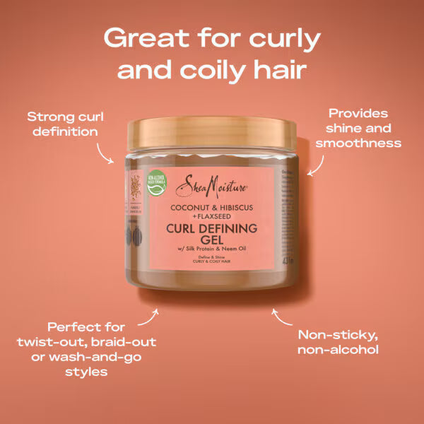 SheaMoisture Styling Gel Coconut & Hibiscus 431ml - British product
