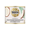 Biona sweetened condensed coconut milk 210g - British product
