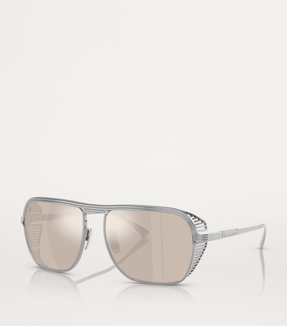 Ferrari titanium sunglasses mirrored lenses (British brand)