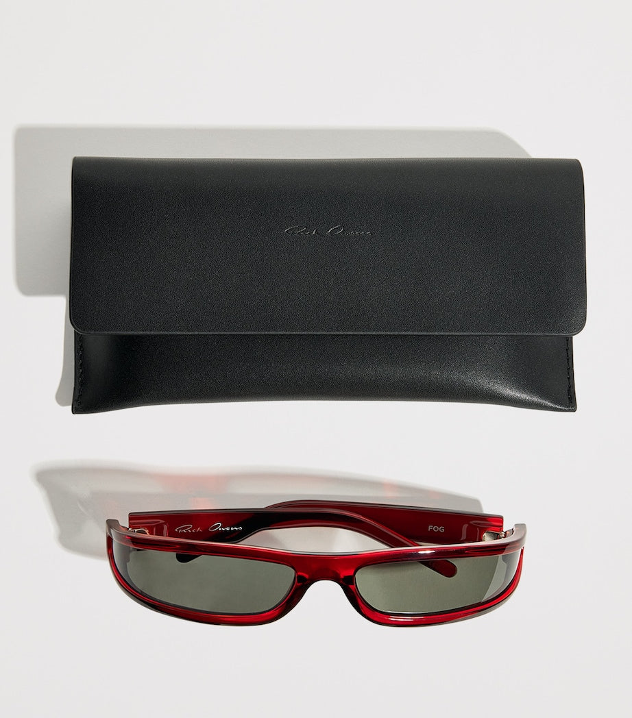 Rick Owens Fog rectangular sunglasses, UK version