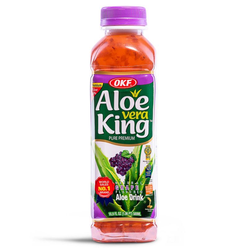 OKF Aloe Vera King Grape flavoured drink - British product