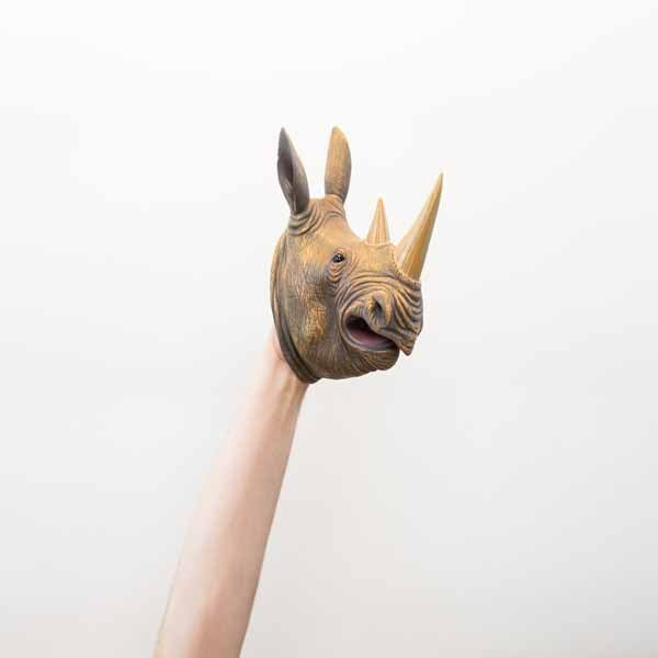 Wild Thingz rhino hand puppet (British brand)