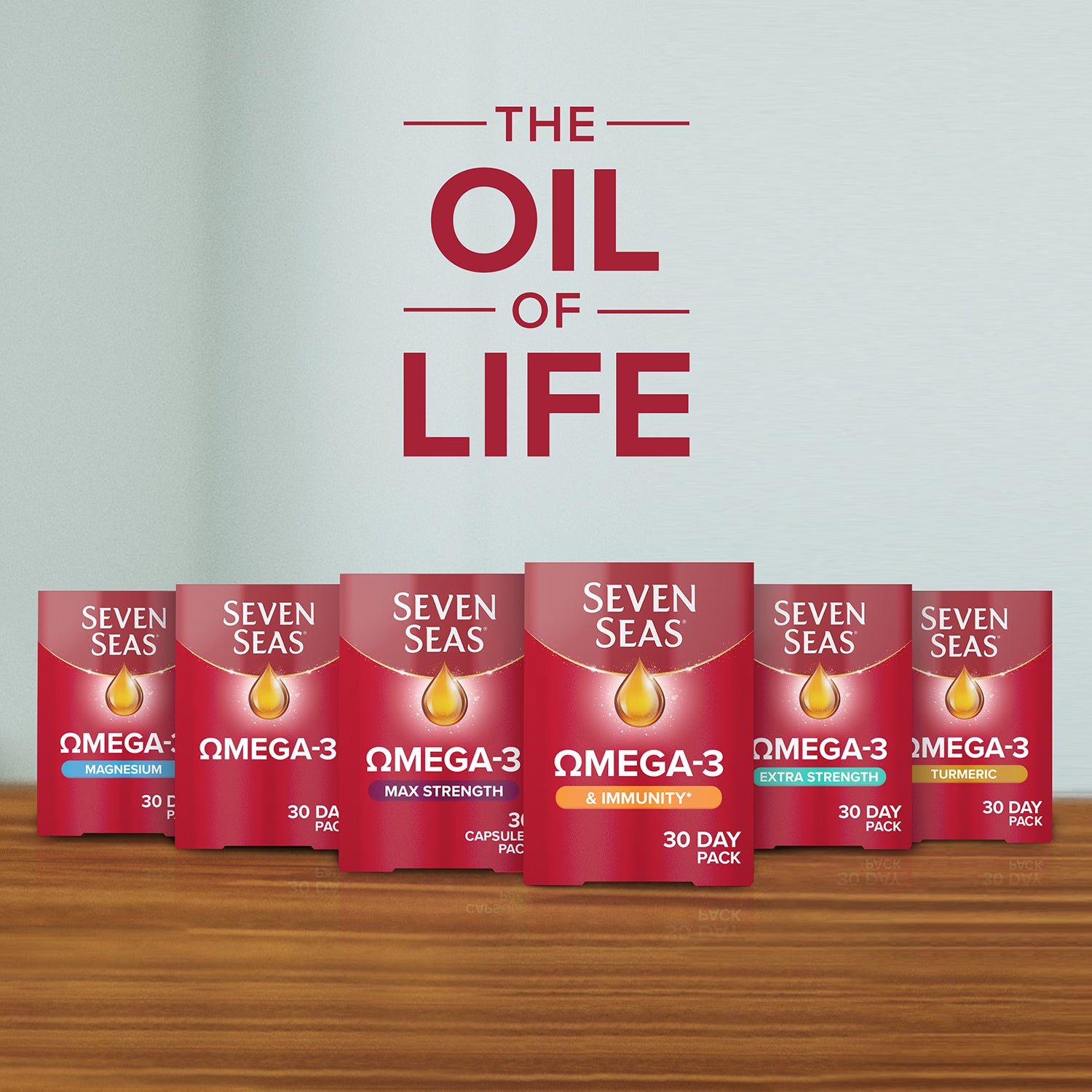 Seven Seas Omega-3 & Immunity supplement 30 tablets and 30 capsules, UK version
