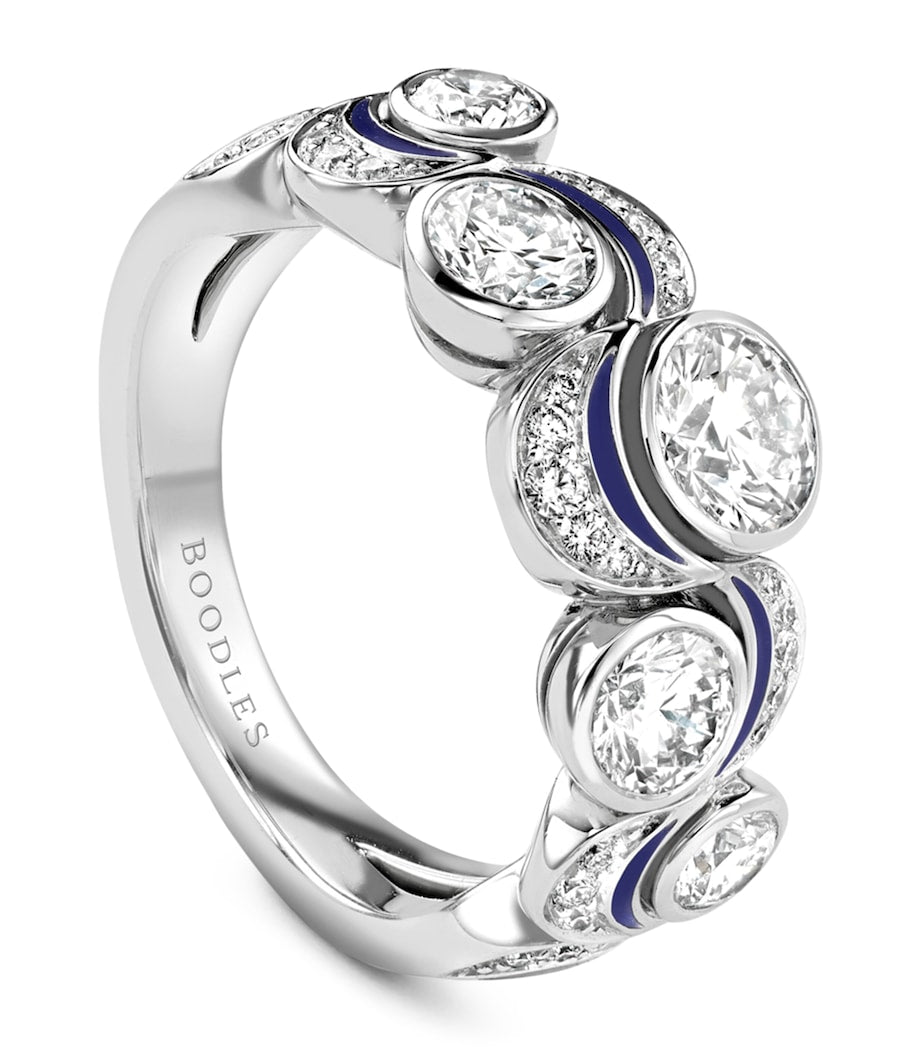 Boodles Over the Moon platinum diamond ring, imported from the UK