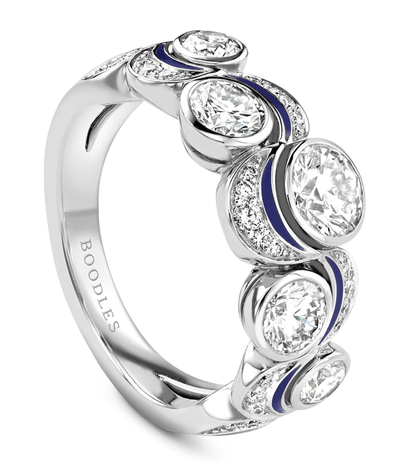 Boodles Over the Moon platinum diamond ring, imported from the UK