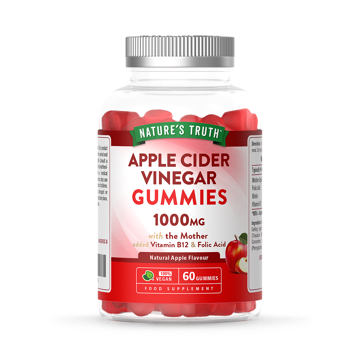 Nature's Truth Apple Cider Vinegar Ginger Gummies 60 count (British brand)