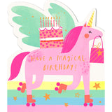 Sainsbury's Happy Birthday Card Magical Skating Unicorn Juvenile Greetings Card GOODS Sainsburys   