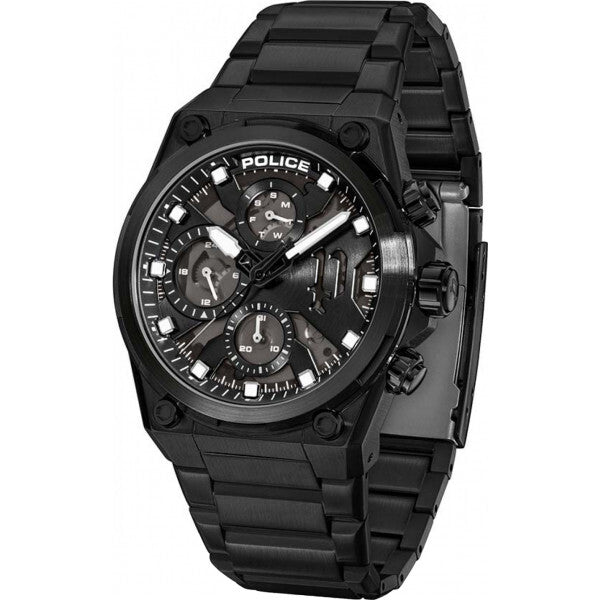 Police Black Mens Airflow Watch stainless steel, UK version
