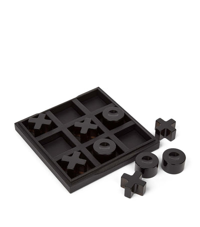 Harrods Smythson Panama Leather Noughts and Crosses Board Game- Buy online at McGrocer