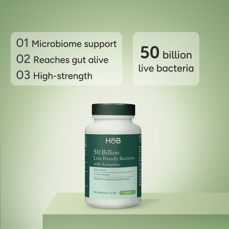 Holland & Barrett Friendly Bacteria 50 Billion 30 Capsules, UK version