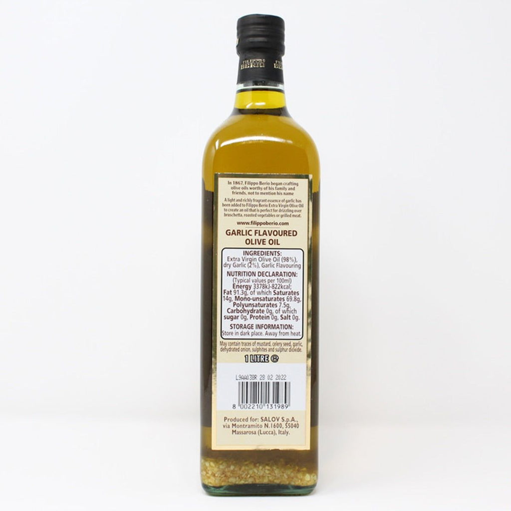 Filippo Berio Garlic Flavoured Olive Oil, 1L