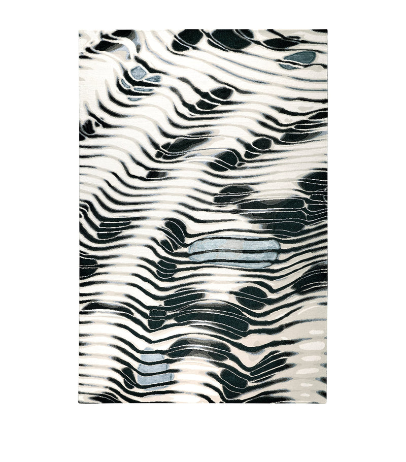 The Rug Company scallop pattern wool and silk rug 3.05m x 2.44m (British brand)