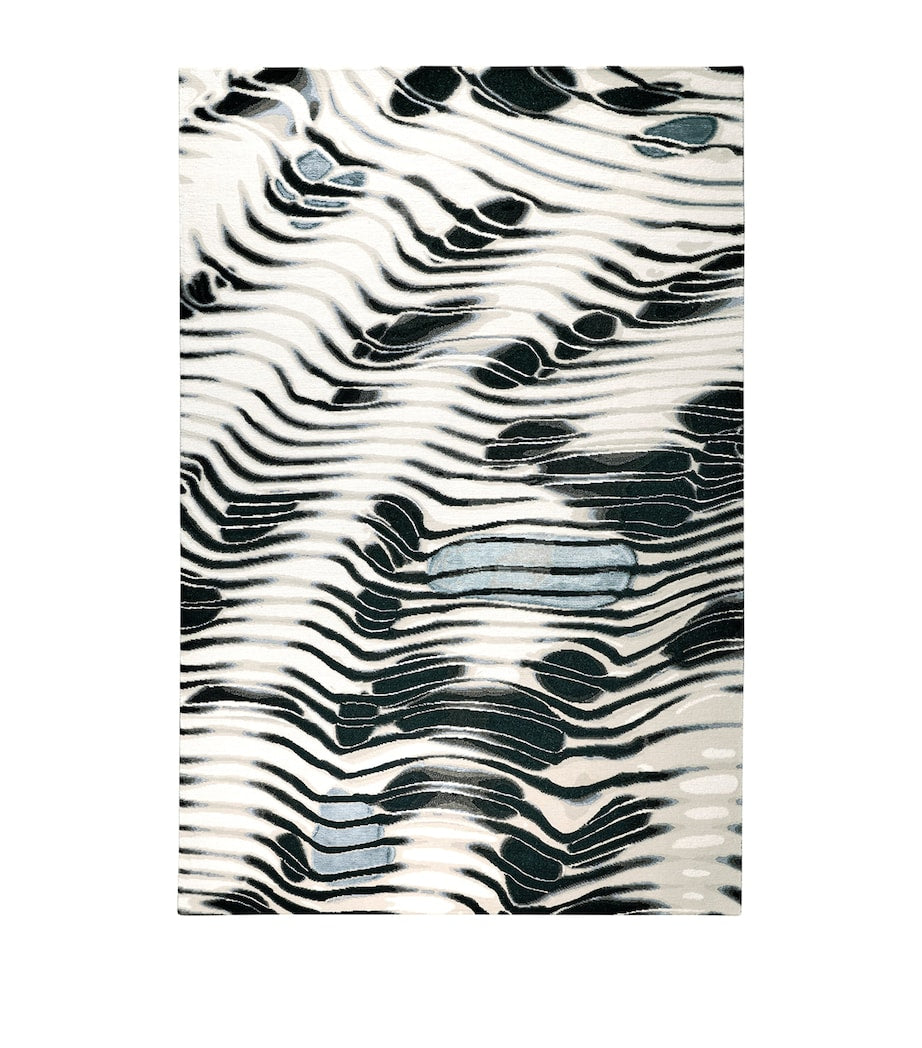 The Rug Company scallop pattern wool and silk rug 3.05m x 2.44m (British brand)