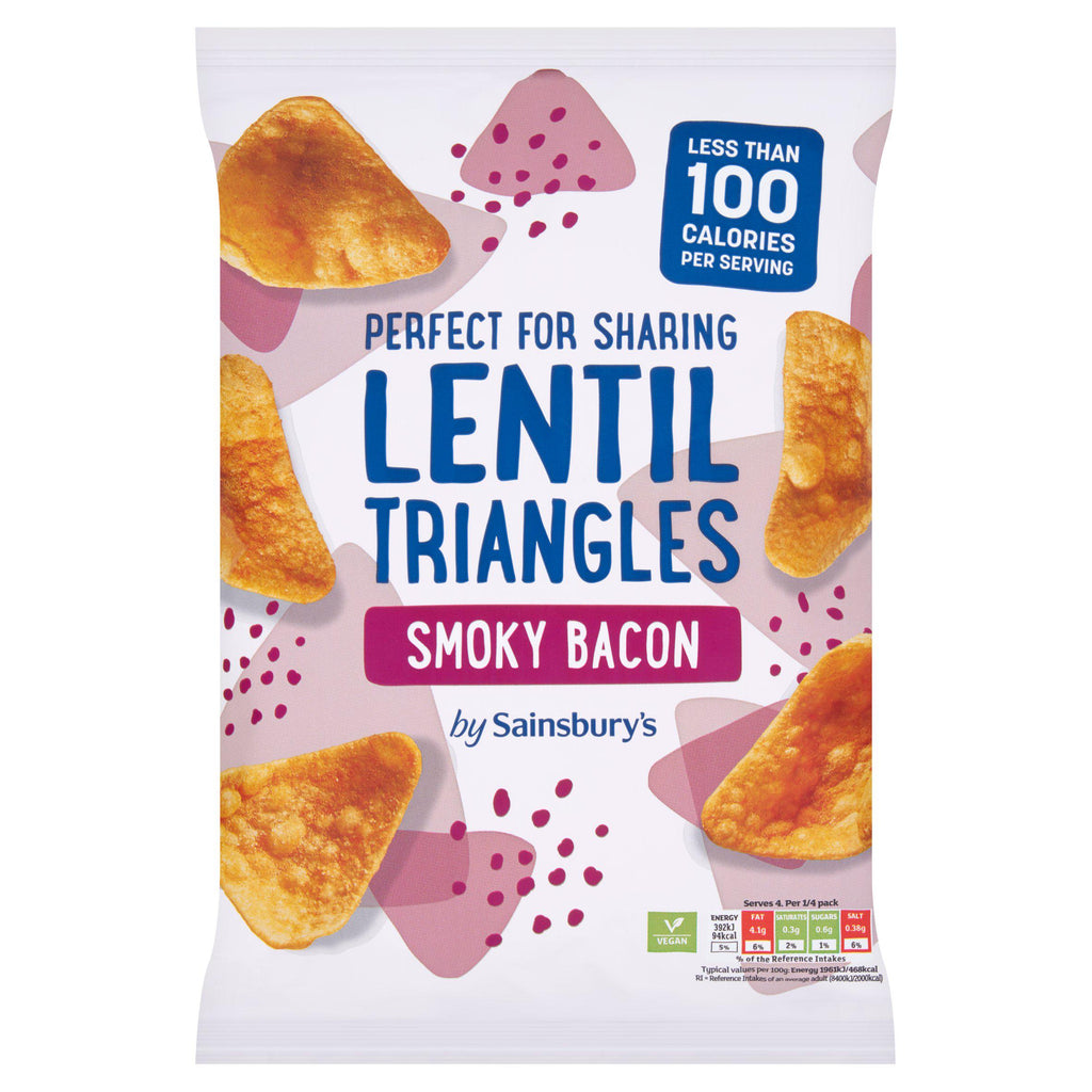 Sainsbury's Smoky Bacon Lentil Triangles 85g