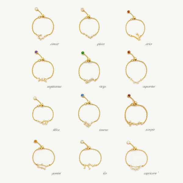 MUCHV Taurus zodiac constellation ring adjustable, imported from the UK