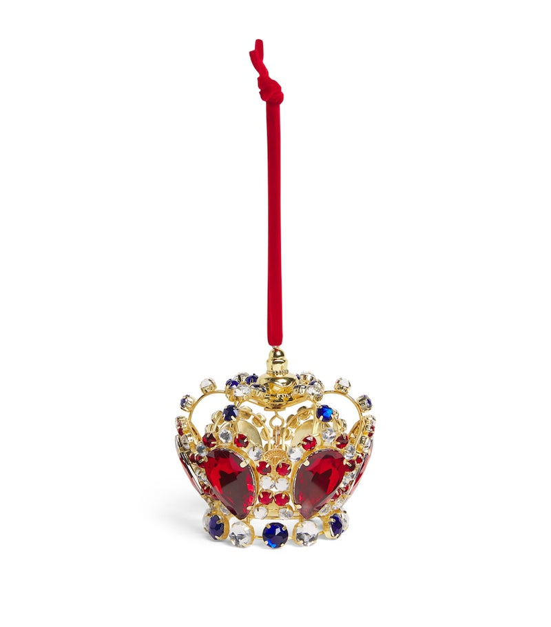 Harrods crown tree decoration red white blue gemstones - British product