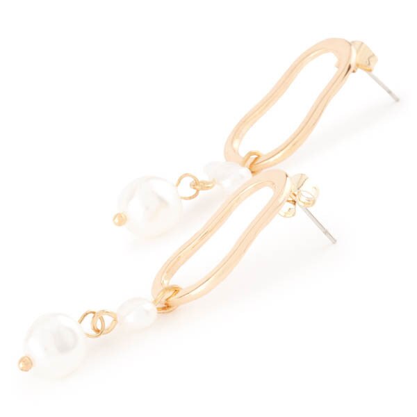 Superdrug Studio Textured Faux Pearl Drop Earrings