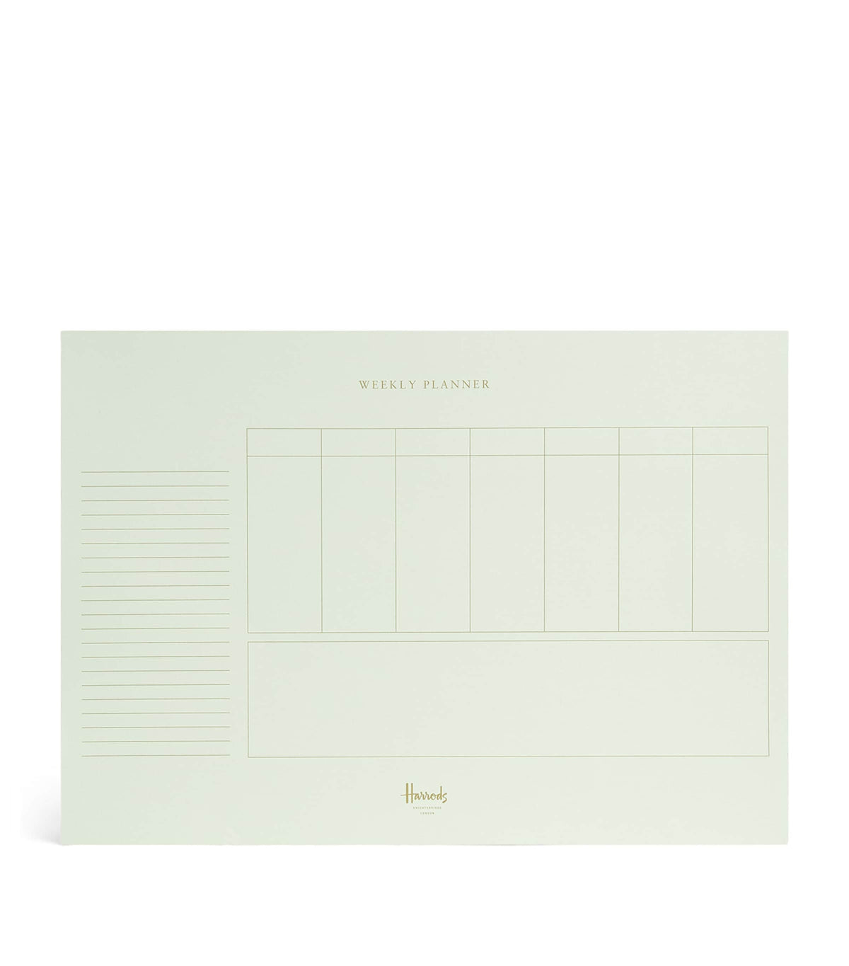 Harrods A4 Weekly Planner, UK version