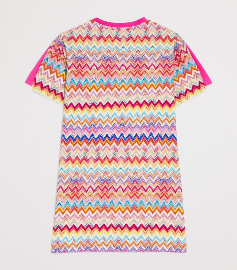 Missoni Kids Cotton Zigzag Trim Dress 4-14 Years, imported from the UK