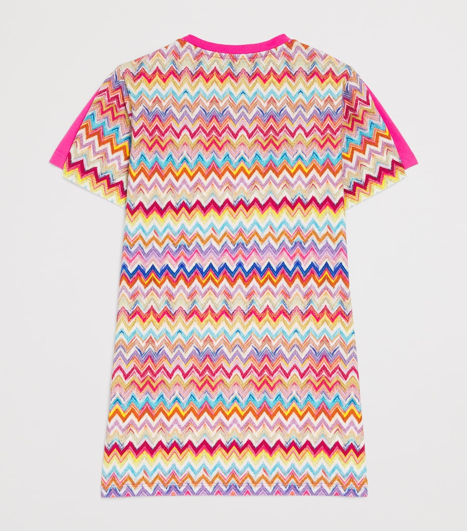 Missoni Kids Cotton Zigzag Trim Dress 4-14 Years, imported from the UK