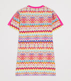 Missoni Kids Cotton Zigzag Trim Dress 4-14 Years, imported from the UK