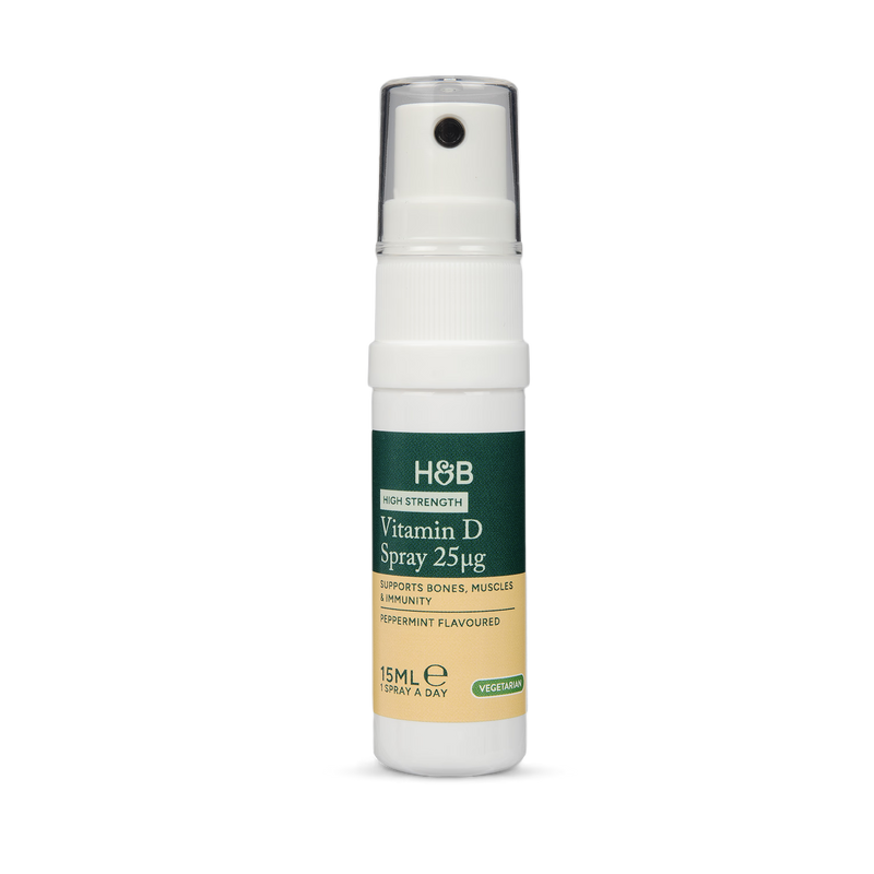 Holland & Barrett Vitamin D Spray Peppermint 15ml, imported from the UK