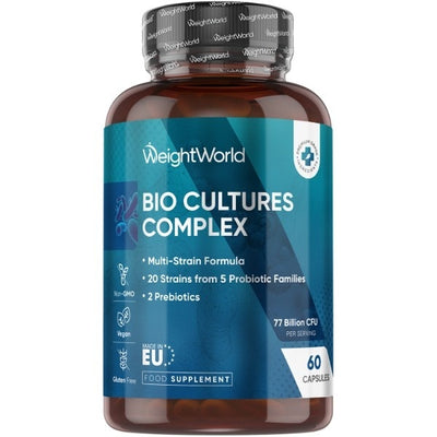 Superdrug WeightWorld Bio Cultures Complex Probiotic Supplement - 77 Billion CFU, 60 Capsules- Buy online at McGrocer
