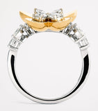 Yeprem yellow gold and diamond butterfly ring (British brand)