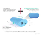 66fit EVA Foam Roller - Blue 30cm x 15cm