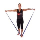 66fit Latex Exercise Resistance Bands 5.5m Blue - X Heavy