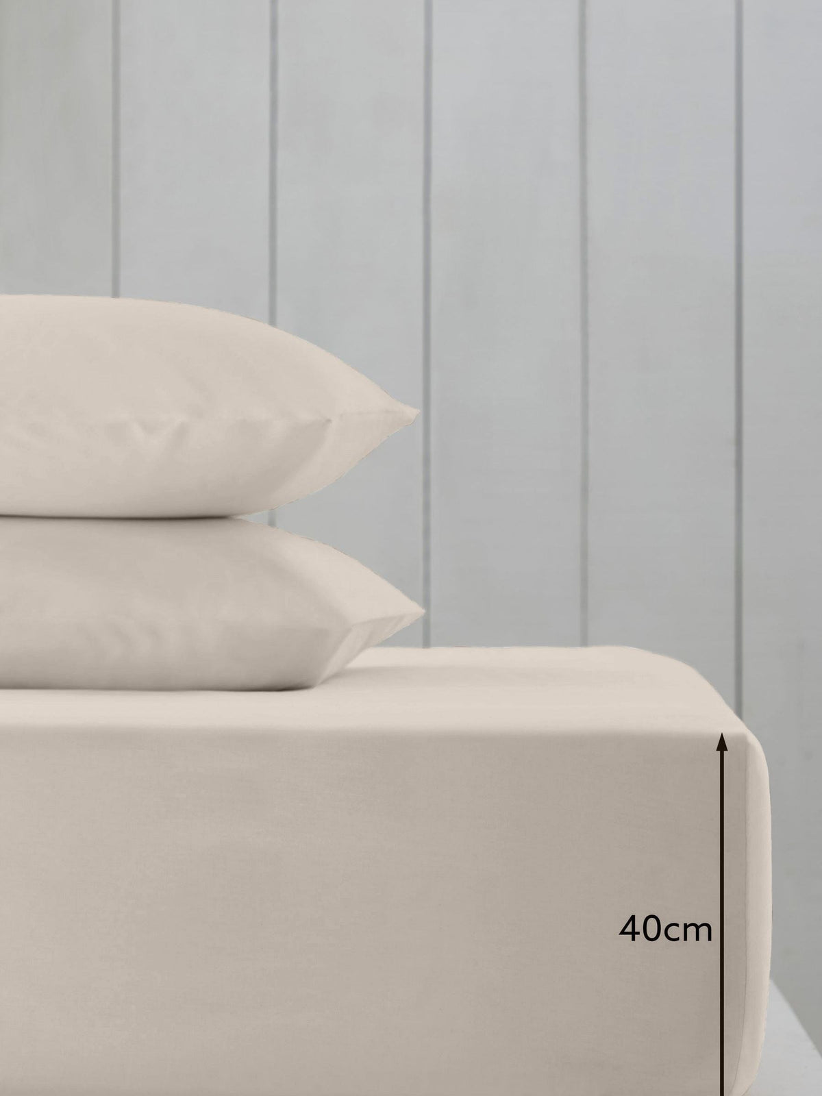 Stone Cotton Rich Extra Deep Fitted Deep Fitted Bed Sheet
