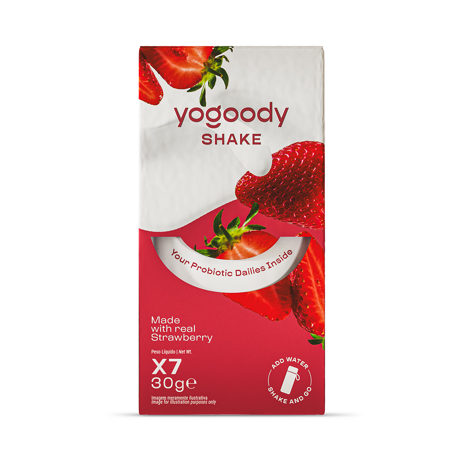Yogoody probiotic yogurt shake strawberry 7x30g (British brand)