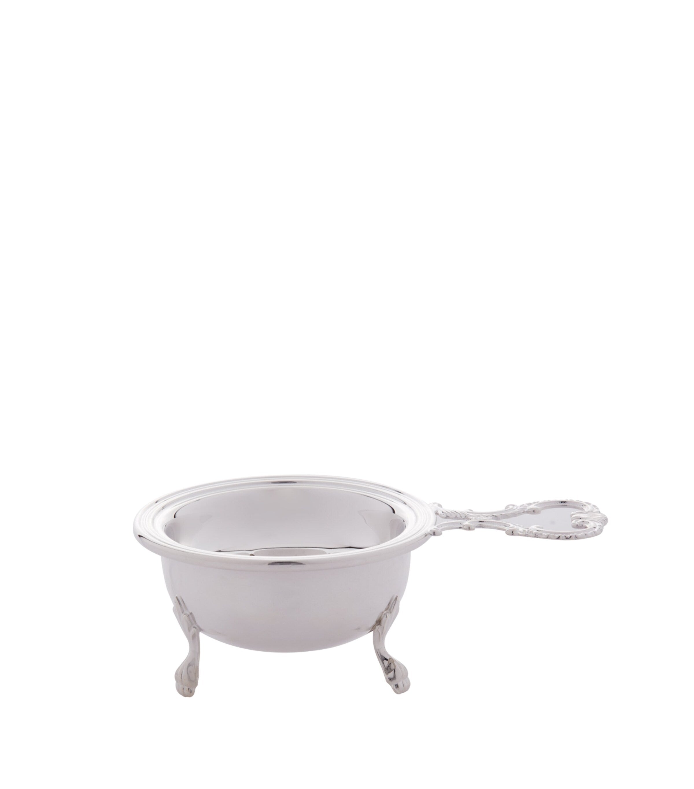 Greggio silver plated tea strainer with drip bowl, UK version