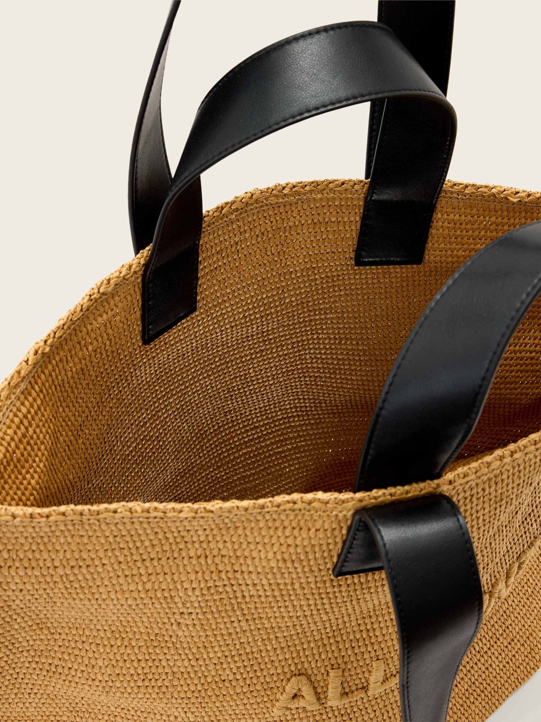 AllSaints Brown Lutece paper tote bag 34x59x17cm, imported from the UK