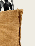 AllSaints Brown Lutece paper tote bag 34x59x17cm, imported from the UK