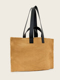 AllSaints Brown Lutece paper tote bag 34x59x17cm, imported from the UK
