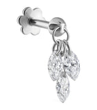 Maria Tash Floating Diamond Plume earring 3.5mm, imported from the UK