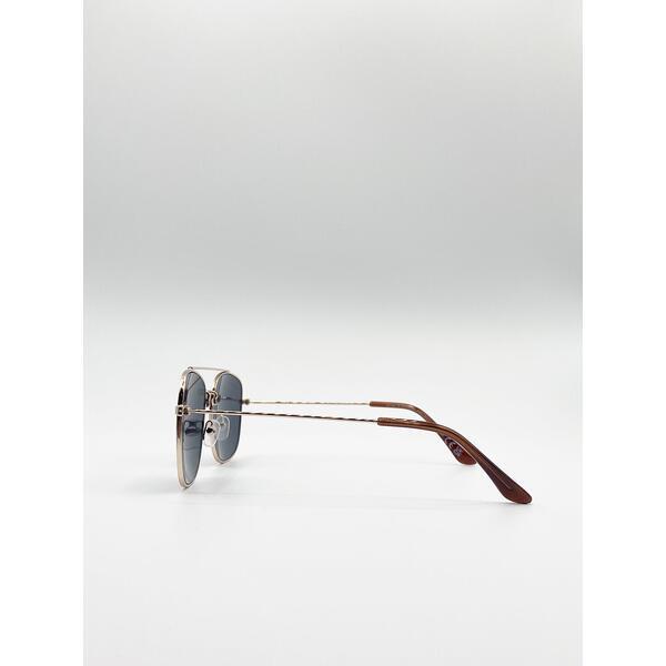 SVNX metal frame aviator square sunglasses (British brand)