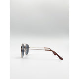 SVNX metal frame aviator square sunglasses (British brand)