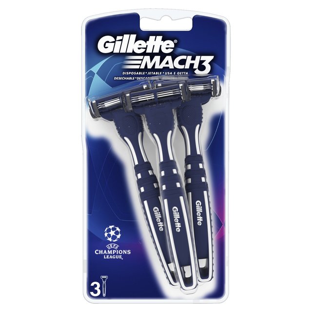 Gillette Mach 3 Men's Disposable Razors   3 per pack