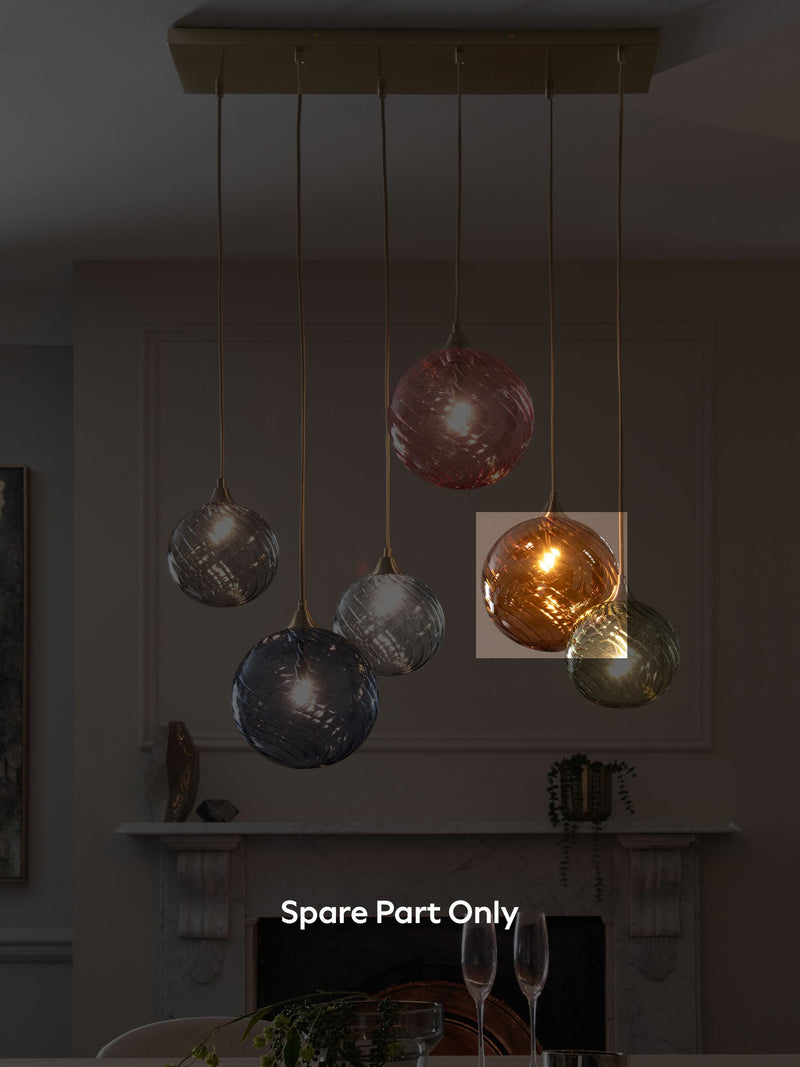 Freya large brown glass shade, imported from the UK
