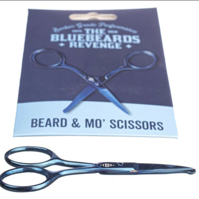 Superdrug Bluebeards Revenge Beard and Moustache Scissors Metallic Blue 9cm- Buy online at McGrocer