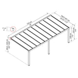 Palram Canopia Stockholm 11ft 2" x 24ft (3.4 x 7.3m) Aluminium Patio Cover GOODS Costco UK