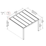 Palram Canopia Stockholm 11ft 2" x 12ft 2" (3.4 x 3.7m) Aluminium Patio Cover GOODS Costco UK