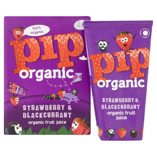 Pip Organic Strawberry & Blackcurrant Juice Cartons   4 x 180ml